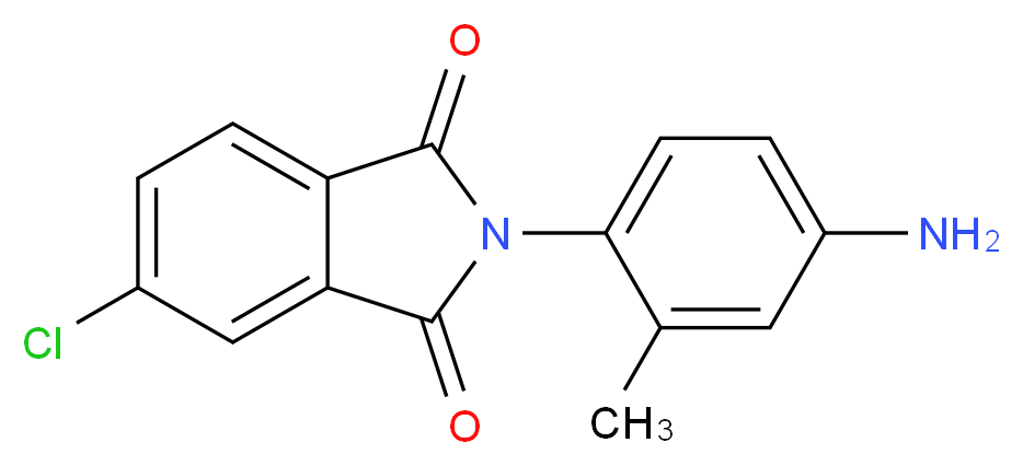 N-(4-氨基-2-甲基苯基)-4-氯酞酰亚胺_分子结构_CAS_58230-69-6)