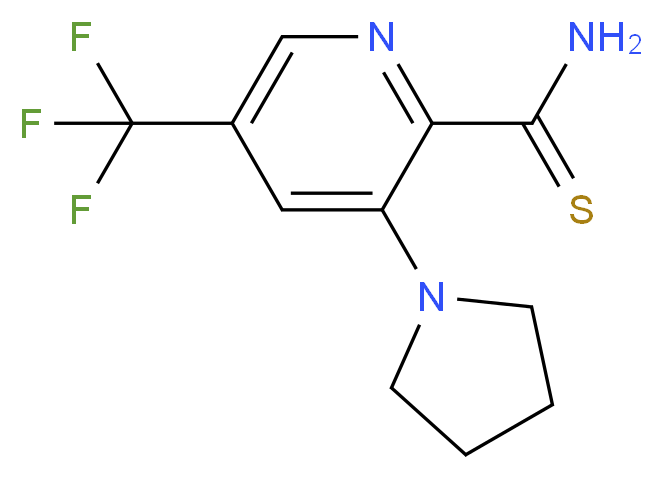 3-(1-pyrrolidinyl)-5-(trifluoromethyl)pyridine-2-carbothioamide_分子结构_CAS_257287-82-4)