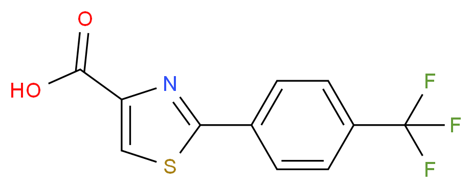 2-[4-(Trifluoromethyl)phenyl]-1,3-thiazole-4-carboxylic acid_分子结构_CAS_144061-16-5)