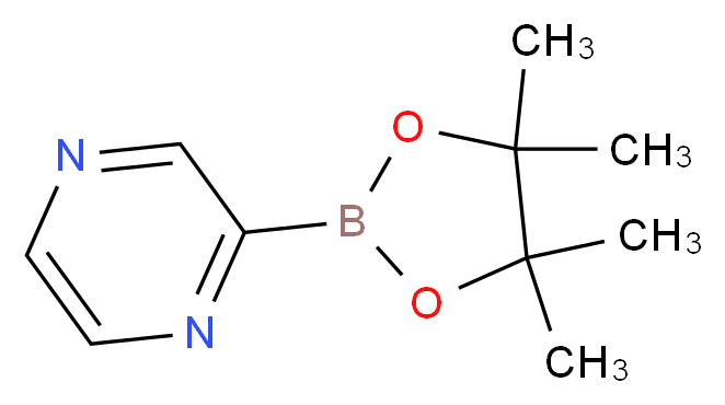 Pyrazine, 2-(4,4,5,5-tetramethyl-1,3,2-dioxaborolan-2-yl)-_分子结构_CAS_1083179-99-0)