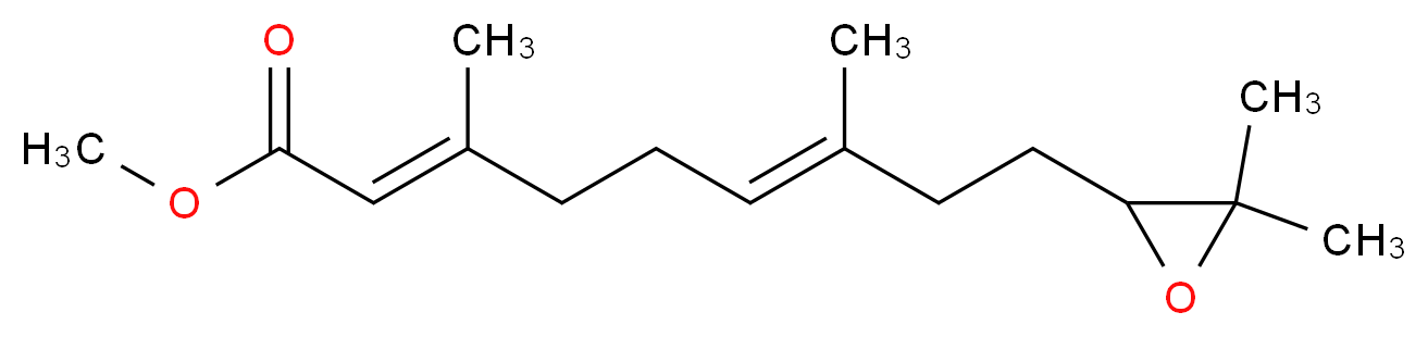 trans-trans-10,11-Epoxy Farnesenic Acid Methyl Ester_分子结构_CAS_24198-95-6)