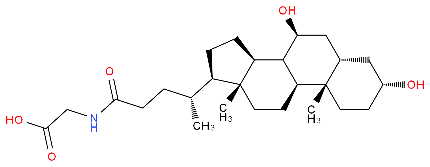 Glycoursodeoxycholic acid_分子结构_CAS_64480-66-6)