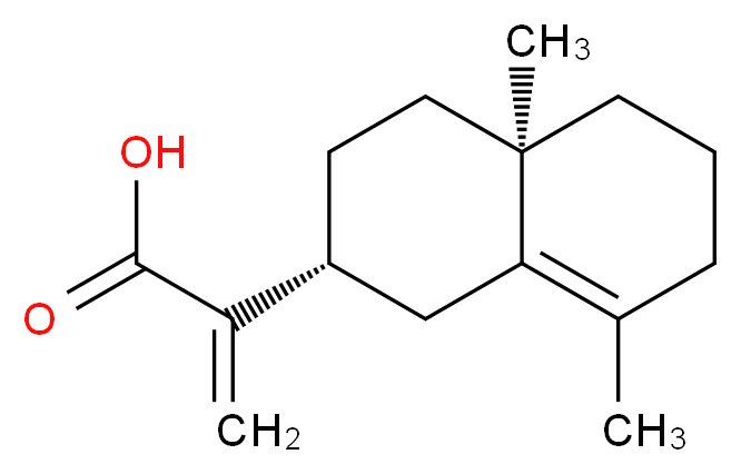 2-[(2R,4aR)-4a,8-dimethyl-1,2,3,4,4a,5,6,7-octahydronaphthalen-2-yl]prop-2-enoic acid_分子结构_CAS_69978-82-1