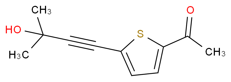 1-[5-(3-hydroxy-3-methylbut-1-ynyl)-2-thienyl]ethan-1-one_分子结构_CAS_175203-51-7)