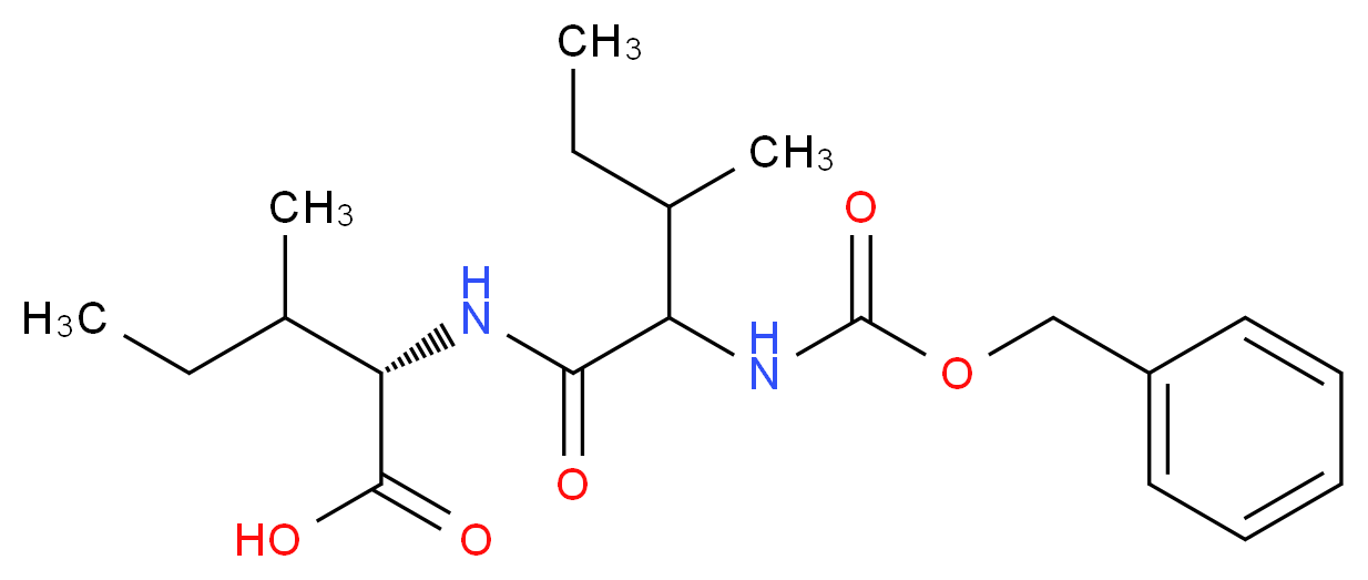 (2S)-2-(2-{[(benzyloxy)carbonyl]amino}-3-methylpentanamido)-3-methylpentanoic acid_分子结构_CAS_42538-01-2