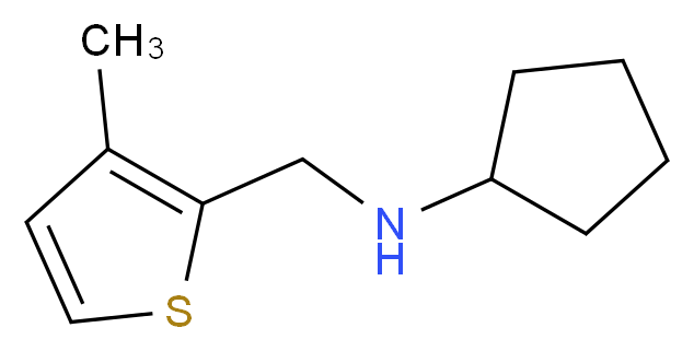 N-[(3-methylthiophen-2-yl)methyl]cyclopentanamine_分子结构_CAS_869942-91-6