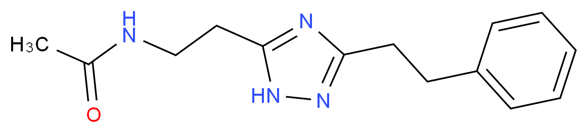 N-{2-[3-(2-phenylethyl)-1H-1,2,4-triazol-5-yl]ethyl}acetamide_分子结构_CAS_)