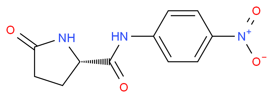 Pyroglutamic acid p-nitroanilide_分子结构_CAS_66642-35-1)