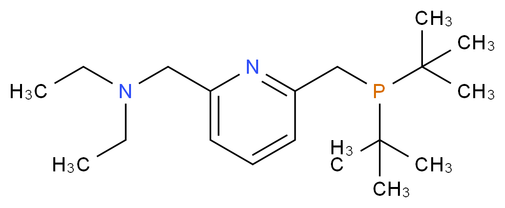 2-(二叔丁基膦甲基-6-二乙氨基甲基)吡啶_分子结构_CAS_863971-66-8)