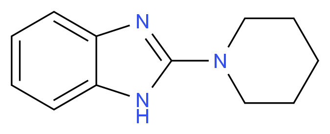 2-(piperidin-1-yl)-1H-1,3-benzodiazole_分子结构_CAS_2851-12-9