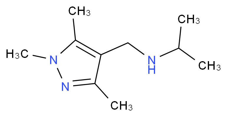 (propan-2-yl)[(trimethyl-1H-pyrazol-4-yl)methyl]amine_分子结构_CAS_880361-69-3