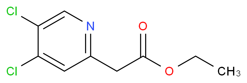 ethyl 2-(4,5-dichloropyridin-2-yl)acetate_分子结构_CAS_1196152-06-3