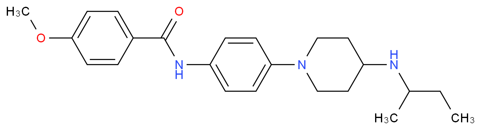 N-{4-[4-(sec-butylamino)-1-piperidinyl]phenyl}-4-methoxybenzamide_分子结构_CAS_)