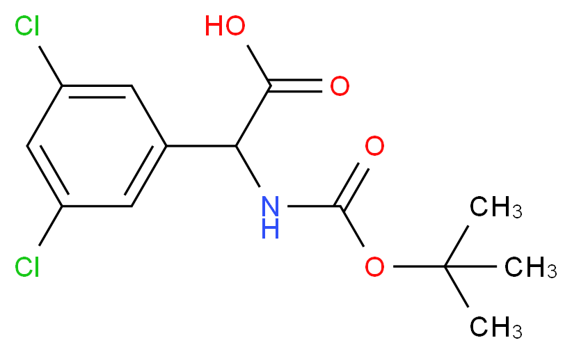 [(TERT-BUTOXYCARBONYL)AMINO](3,5-DICHLOROPHENYL)ACETIC ACID_分子结构_CAS_)