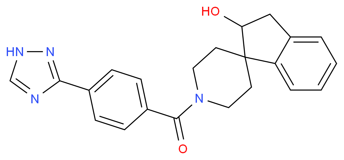 1'-[4-(1H-1,2,4-triazol-3-yl)benzoyl]-2,3-dihydrospiro[indene-1,4'-piperidin]-2-ol_分子结构_CAS_)