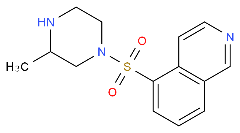 5-[(3-methylpiperazin-1-yl)sulfonyl]isoquinoline_分子结构_CAS_84477-73-6