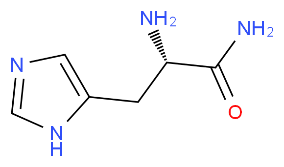 (2S)-2-amino-3-(1H-imidazol-5-yl)propanamide_分子结构_CAS_71666-95-0