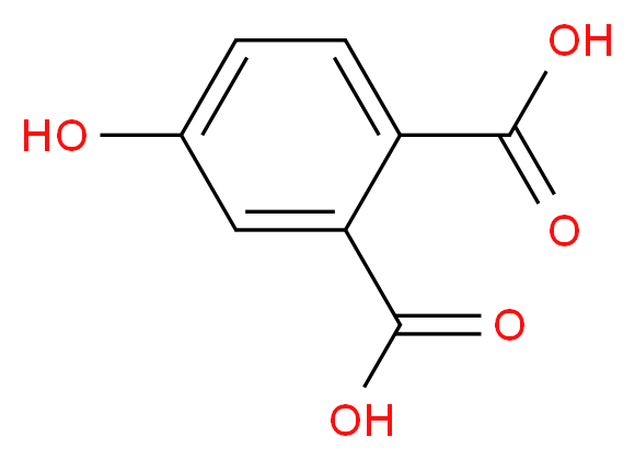 4-hydroxybenzene-1,2-dicarboxylic acid_分子结构_CAS_610-35-5