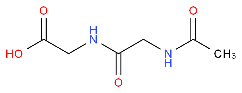 2-(2-acetamidoacetamido)acetic acid_分子结构_CAS_5687-48-9)