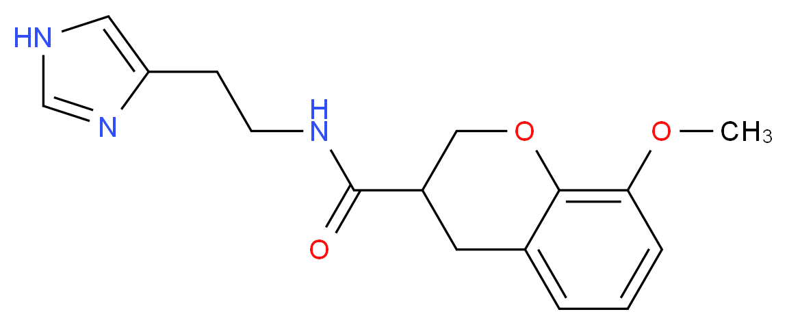 N-[2-(1H-imidazol-4-yl)ethyl]-8-methoxychromane-3-carboxamide_分子结构_CAS_)