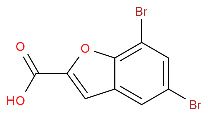5,7-dibromo-1-benzofuran-2-carboxylic acid_分子结构_CAS_90415-17-1