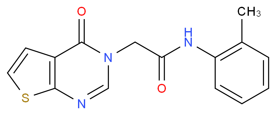 N-(2-methylphenyl)-2-(4-oxothieno[2,3-d]pyrimidin-3(4H)-yl)acetamide_分子结构_CAS_)