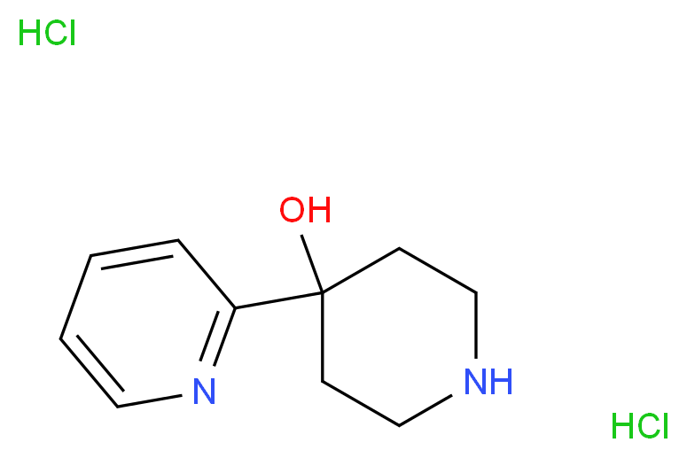4-(pyridin-2-yl)piperidin-4-ol dihydrochloride_分子结构_CAS_50461-56-8