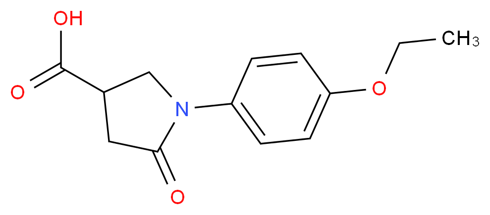 1-(4-Ethoxy-phenyl)-5-oxo-pyrrolidine-3-carboxylic acid_分子结构_CAS_38160-04-2)