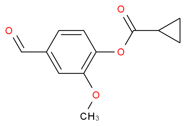 4-Formyl-2-methoxyphenyl cyclopropanecarboxylate_分子结构_CAS_)