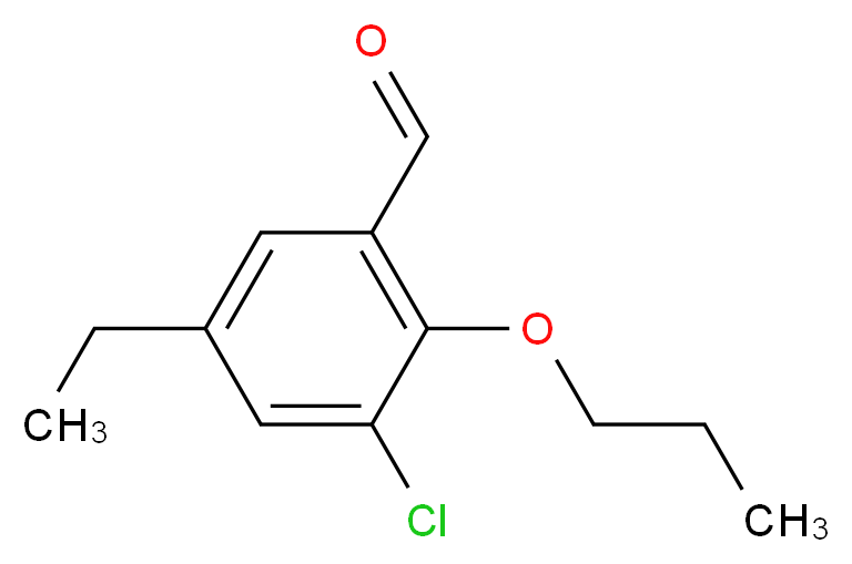 3-Chloro-5-ethyl-2-propoxybenzaldehyde_分子结构_CAS_)