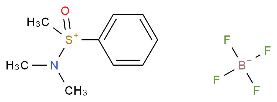 (dimethylamino)(methyl)oxo(phenyl)-$l^{6}-sulfanium; tetrafluoroboranuide_分子结构_CAS_21077-81-6