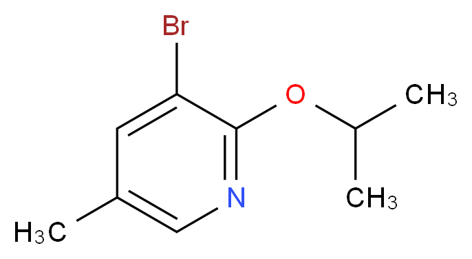 3-Bromo-2-isopropoxy-5-methylpyridine_分子结构_CAS_760207-86-1)