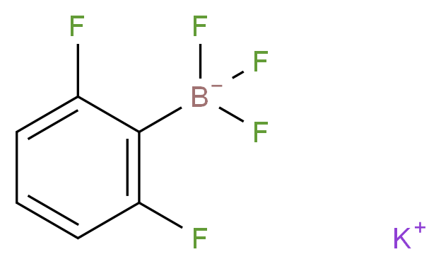 potassium (2,6-difluorophenyl)trifluoroboranuide_分子结构_CAS_267006-25-7