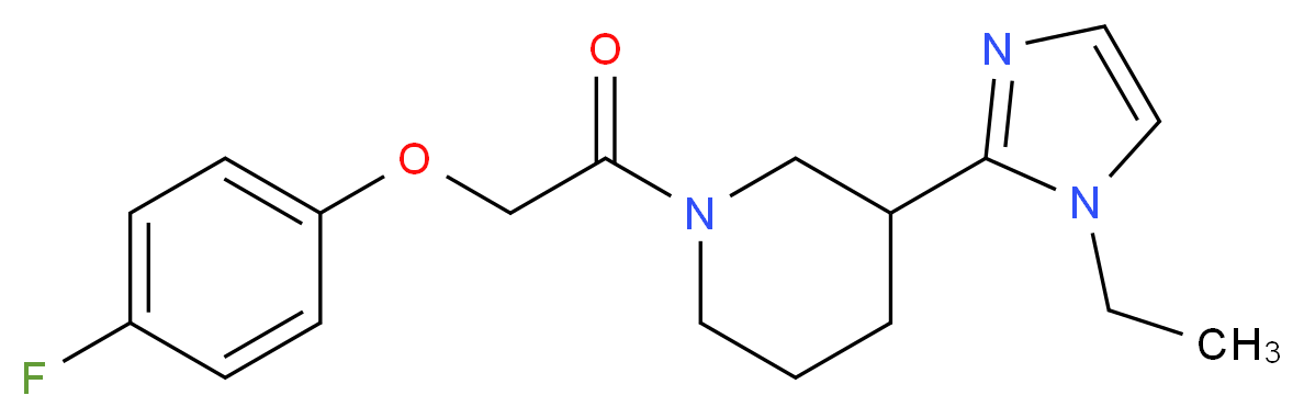 3-(1-ethyl-1H-imidazol-2-yl)-1-[(4-fluorophenoxy)acetyl]piperidine_分子结构_CAS_)