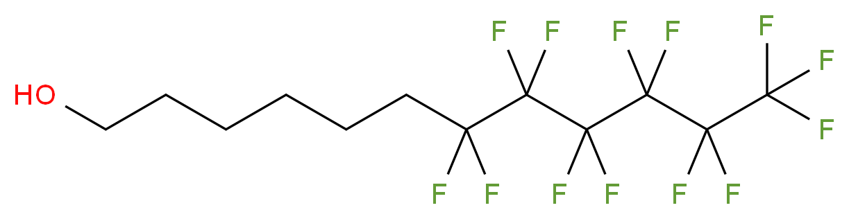 7,7,8,8,9,9,10,10,11,11,12,12,12-tridecafluorododecan-1-ol_分子结构_CAS_161981-35-7