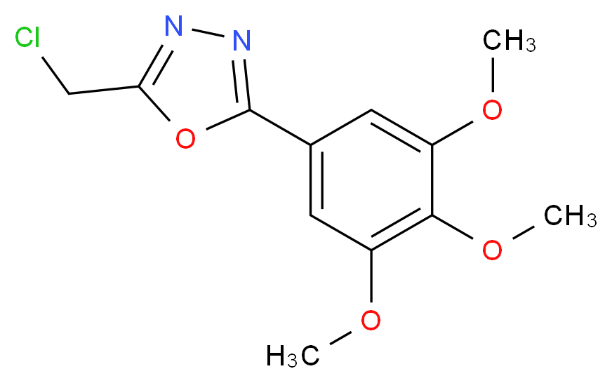 2-Chloromethyl-5-(3,4,5-trimethoxy-phenyl)-[1,3,4]oxadiazole_分子结构_CAS_50677-29-7)