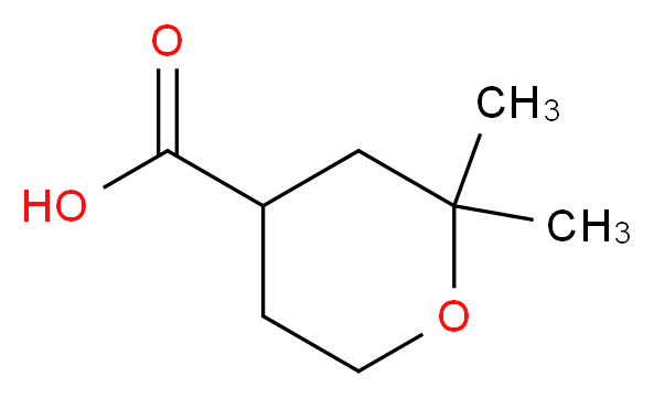 2,2-dimethyltetrahydro-2H-pyran-4-carboxylic acid_分子结构_CAS_52916-16-2)