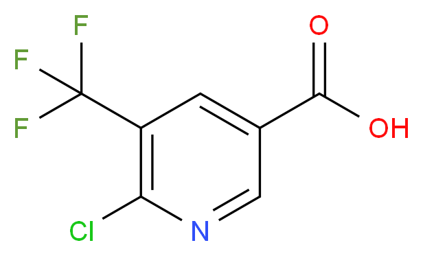 6-Chloro-5-(trifluoromethyl)nicotinic acid_分子结构_CAS_1110782-41-6)