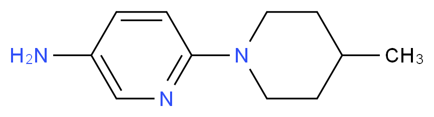 6-(4-Methyl-1-piperidinyl)-3-pyridinylamine_分子结构_CAS_767583-34-6)