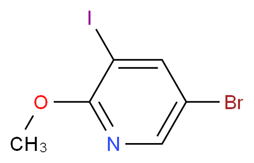 5-Bromo-3-iodo-2-methoxy-pyridine_分子结构_CAS_578007-66-6)