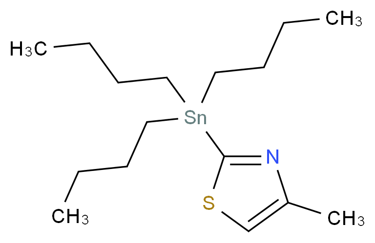 tributyl(4-methyl-1,3-thiazol-2-yl)stannane_分子结构_CAS_251635-59-3)