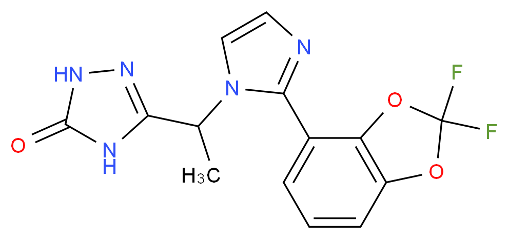 5-{1-[2-(2,2-difluoro-1,3-benzodioxol-4-yl)-1H-imidazol-1-yl]ethyl}-2,4-dihydro-3H-1,2,4-triazol-3-one_分子结构_CAS_)