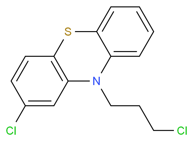 2-chloro-10-(3-chloropropyl)-10H-phenothiazine_分子结构_CAS_2765-59-5