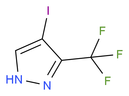 4-Iodo-3-(trifluoromethyl)-1H-pyrazole_分子结构_CAS_866638-72-4)