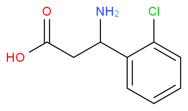 3-氨基-3-(2-氯苯基)-丙酸_分子结构_CAS_68208-20-8)