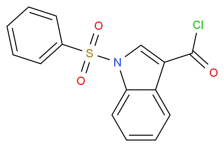 1-(Phenylsulphonyl)-1H-indole-3-carbonyl chloride_分子结构_CAS_99532-51-1)