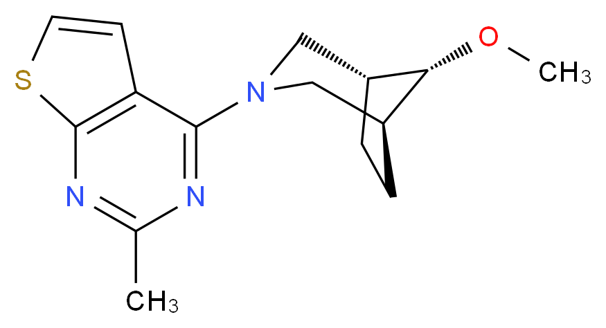 4-[(8-syn)-8-methoxy-3-azabicyclo[3.2.1]oct-3-yl]-2-methylthieno[2,3-d]pyrimidine_分子结构_CAS_)