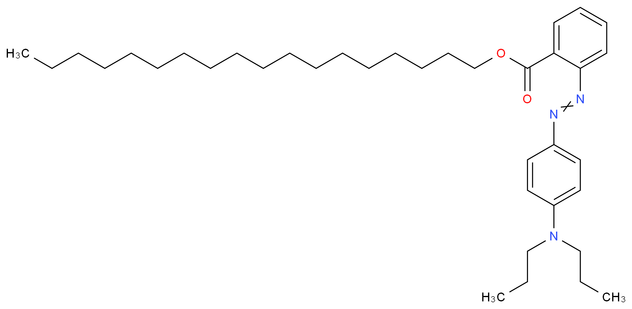 octadecyl 2-{2-[4-(dipropylamino)phenyl]diazen-1-yl}benzoate_分子结构_CAS_204581-67-9