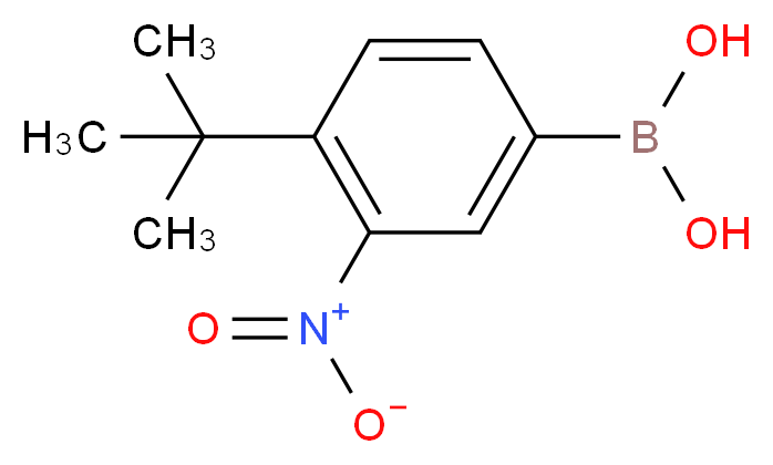 4-TERT-BUTYL-3-NITROBENZENEBORONIC ACID_分子结构_CAS_871329-54-3)