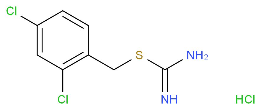 {[(2,4-dichlorophenyl)methyl]sulfanyl}methanimidamide hydrochloride_分子结构_CAS_72214-67-6